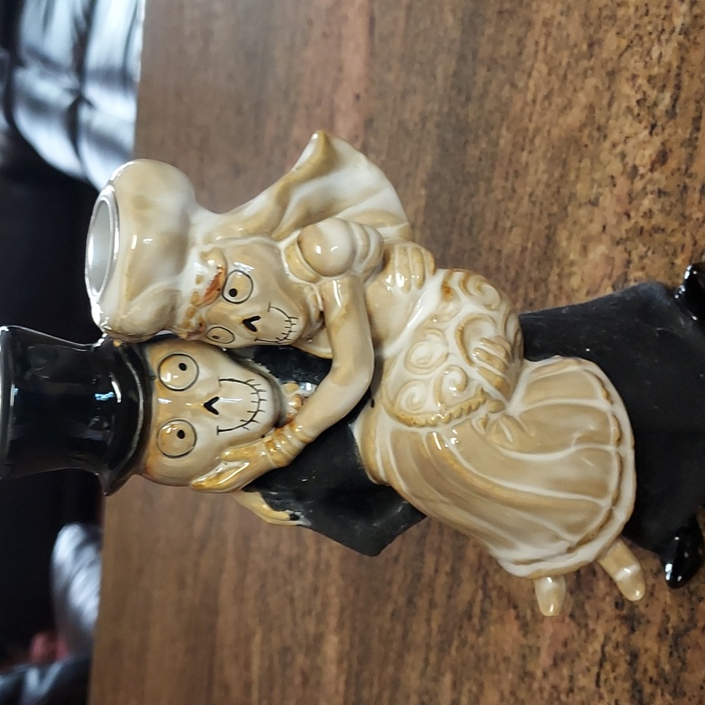 Boney Bunch Bride and Groom candle holder.